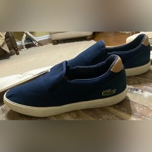 Lacoste Navy Blue Slip-On Loafers